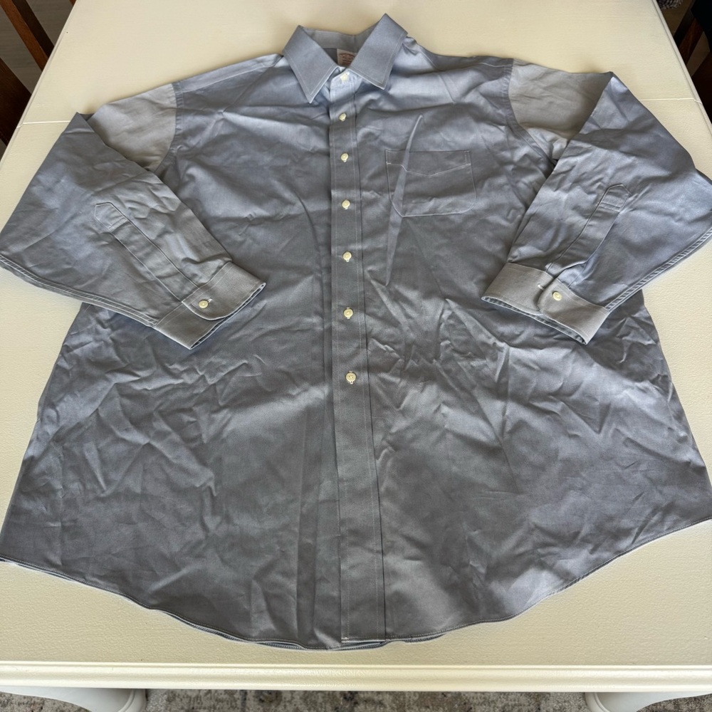 Brooks Brothers Madison Mens Blue Oxford Dress Shirt Sz 18-35 100% Supima Cotton